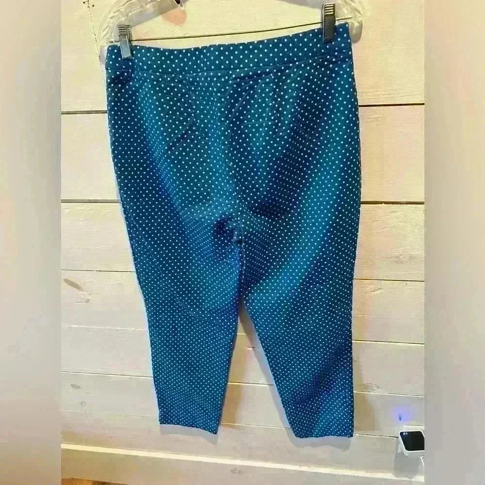 Talbot’s Hampshire curvy polka dot cotton pants size 6, blue, EUC, casual, work - Picture 3 of 10